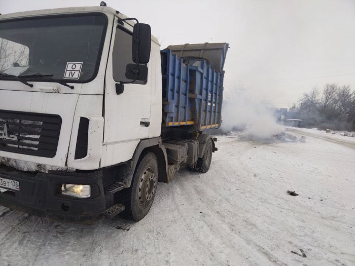 Зафиксировано три возгорания отходов в кузове мусоровоза из-за нарушений правил обращения с ТКО